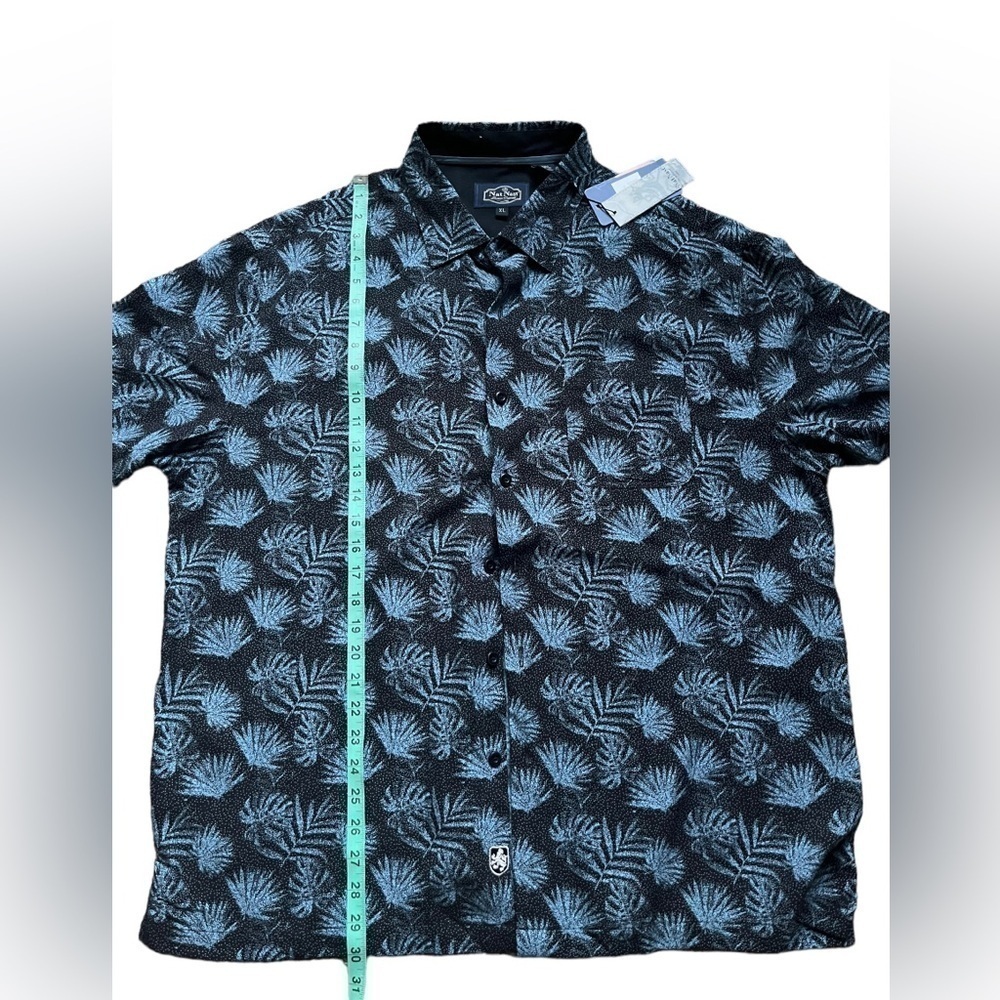 NWT Nat Nast Navy Silk Blend Shirt XL - Picture 5 of 8